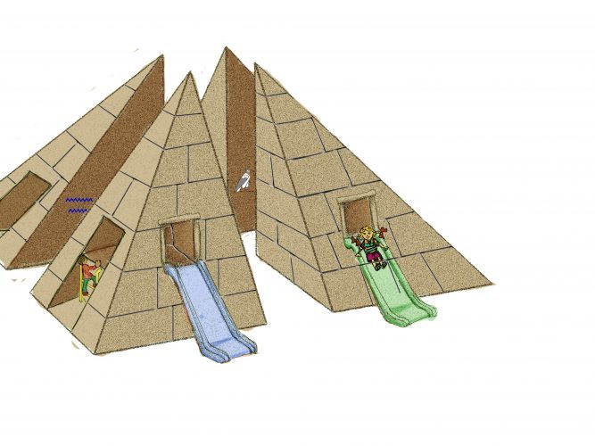 פארק פלאי עולם, הפירמידה (הדמיה: דוברות עיריית מודיעין מכבים רעות)